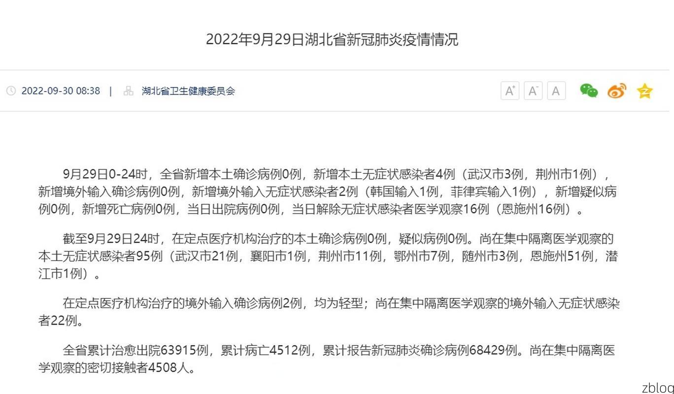 本地确诊+1，湖北省通报新增病例情况