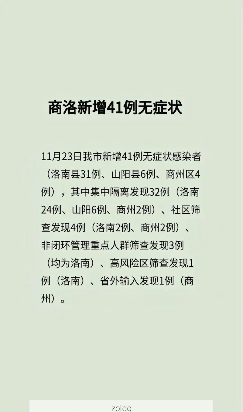 洛南新增1例无症状感染者  洛南疫情防控最新通报